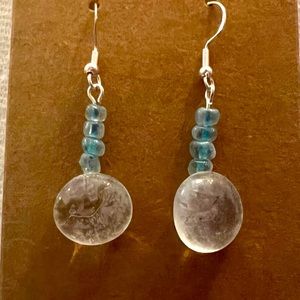 Whimsical sea glass and beaded earrings, a summer must